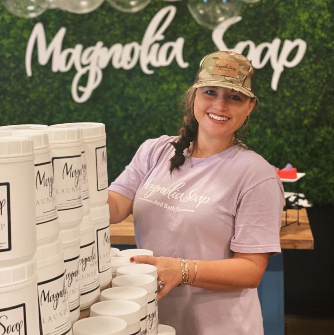 Magen Bynum founded Magnolia Soap and Bath Company in 2016 and her store at Renaissance at Colony Park is one of 22 stores located throughout the southeast.
